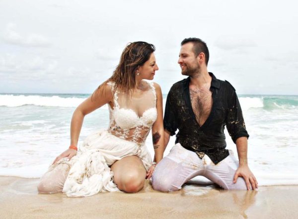 Oksana w sexi sukni ślubnej na Dominikanie